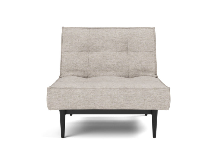 Fotoliu recliner Splitback Styletto Black Wood 115x90cm, tesatura la alegere #material_471-yuveno-sand