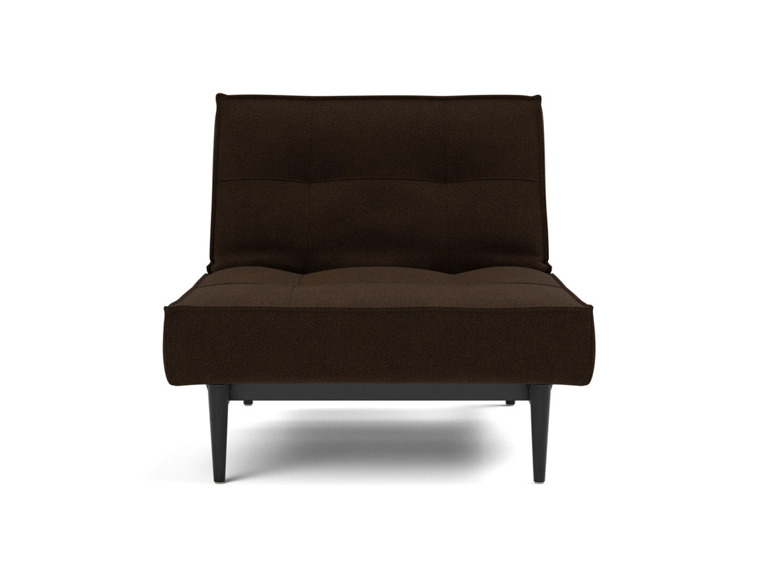 Fotoliu recliner Splitback Styletto Black Wood 115x90cm, tesatura la alegere #material_358-taura-chocco