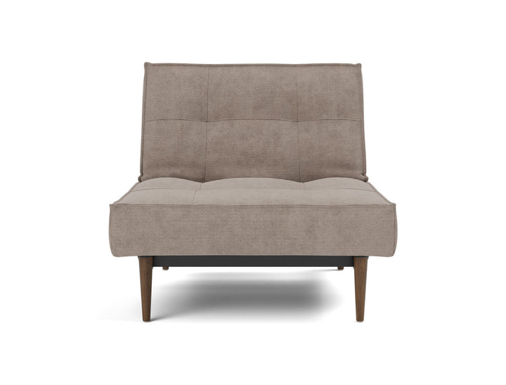 Fotoliu recliner Splitback Styletto Dark Wood 115x90cm, tesatura la alegere #material_318-cordufine-beige