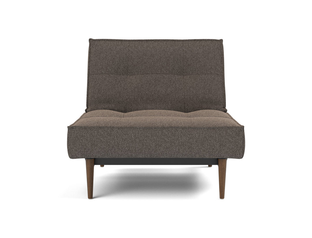 Fotoliu recliner Splitback Styletto Dark Wood 115x90cm, tesatura la alegere #material_530-boucl-taupe