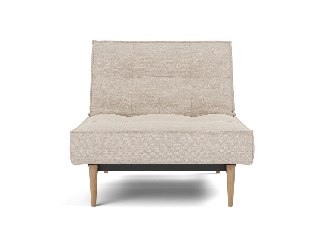 Fotoliu recliner Splitback Light Wood Styletto 115x90cm, tesatura la alegere #material_612-blida-sand-grey