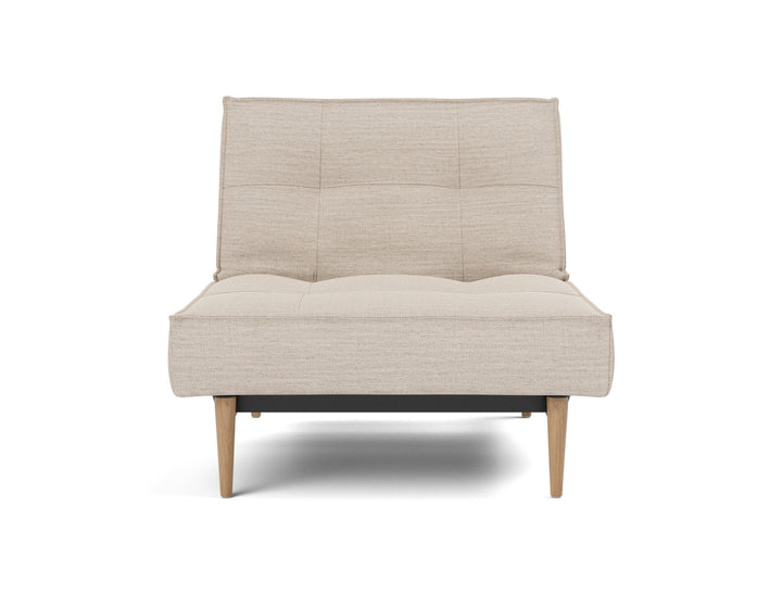 Fotoliu recliner Splitback Light Wood Styletto 115x90cm, tesatura la alegere #material_612-blida-sand-grey