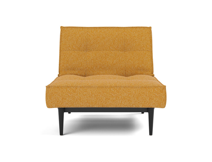 Fotoliu recliner Splitback Styletto Black Wood 115x90cm, tesatura la alegere #material_536-boucl-ochre