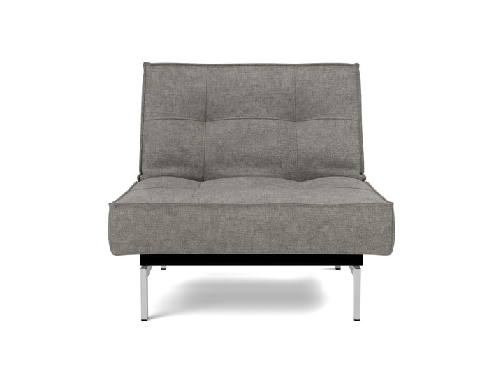Fotoliu recliner Splitback Chrome 115x90cm, tesatura la alegere #material_282-avella-warm-grey
