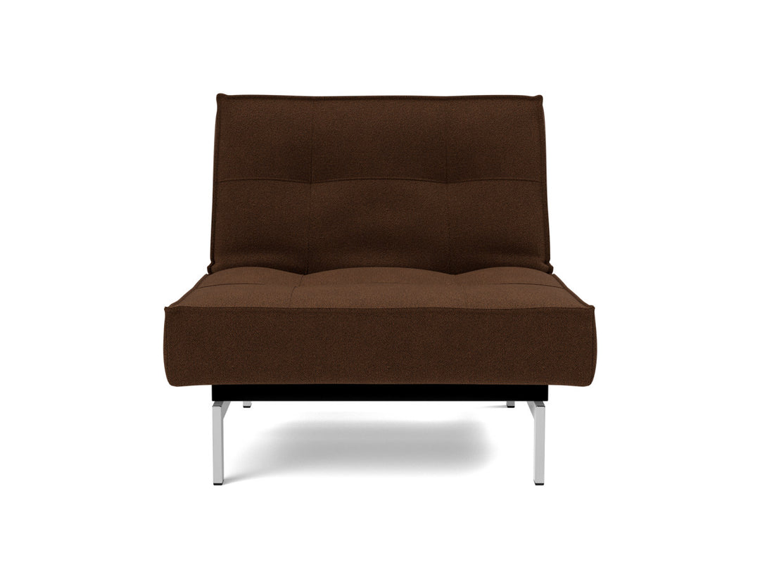Fotoliu recliner Splitback Chrome 115x90cm, tesatura la alegere #material_359-taura-cappuccino