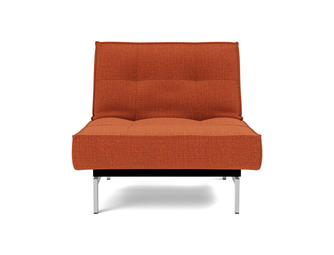 Fotoliu recliner Splitback Chrome 115x90cm, tesatura la alegere #material_412-esina-rust-orange