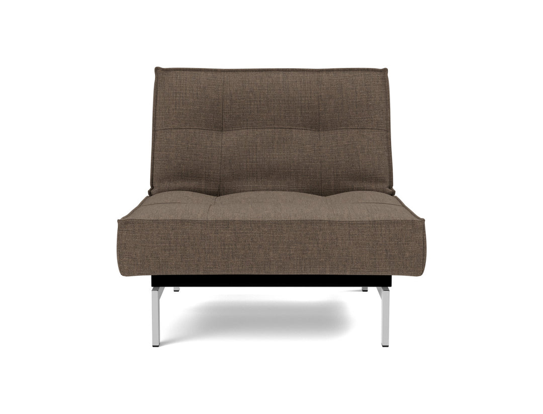 Fotoliu recliner Splitback Chrome 115x90cm, tesatura la alegere #material_411-esina-cedar-brown