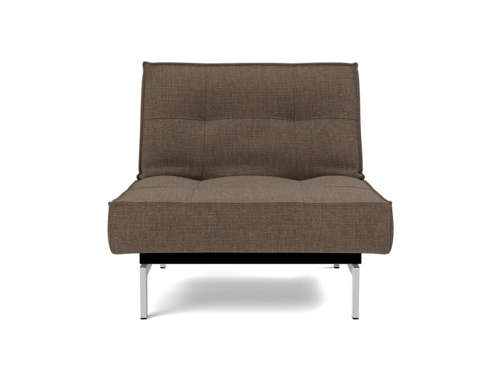 Fotoliu recliner Splitback Chrome 115x90cm, tesatura la alegere #material_411-esina-cedar-brown