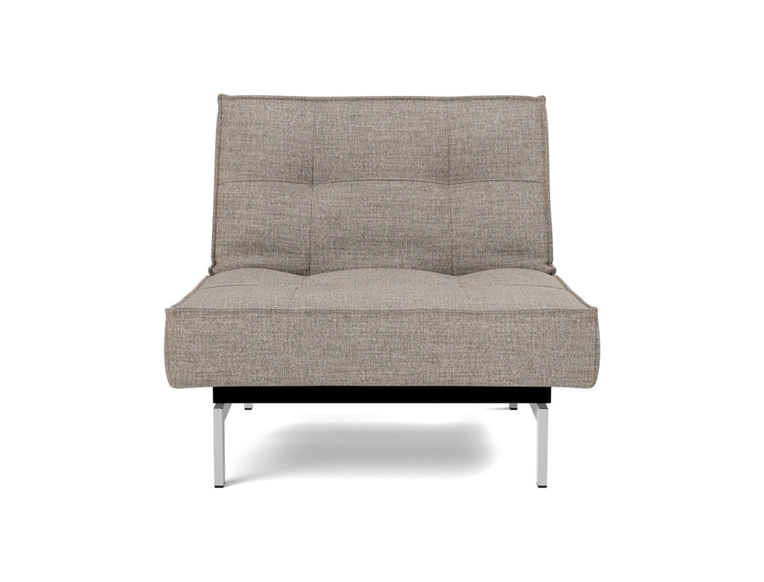 Fotoliu recliner Splitback Chrome 115x90cm, tesatura la alegere #material_472-yuveno-warm-grey