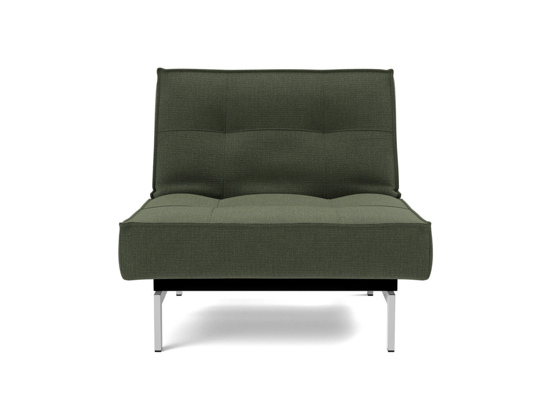 Fotoliu recliner Splitback Chrome 115x90cm, tesatura la alegere #material_413-esina-olive-green