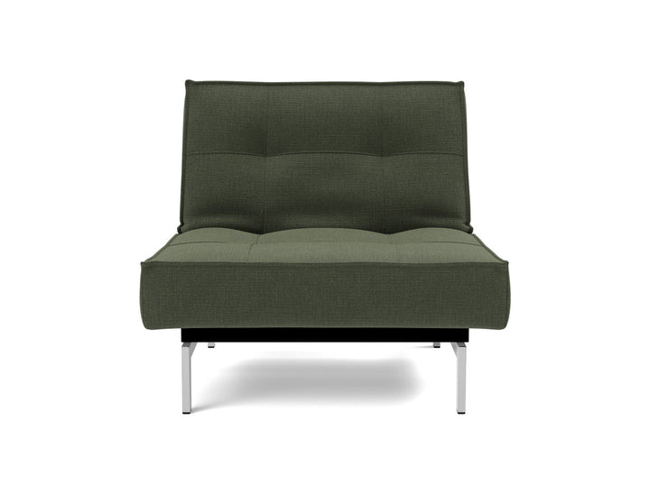 Fotoliu recliner Splitback Chrome 115x90cm, tesatura la alegere #material_413-esina-olive-green