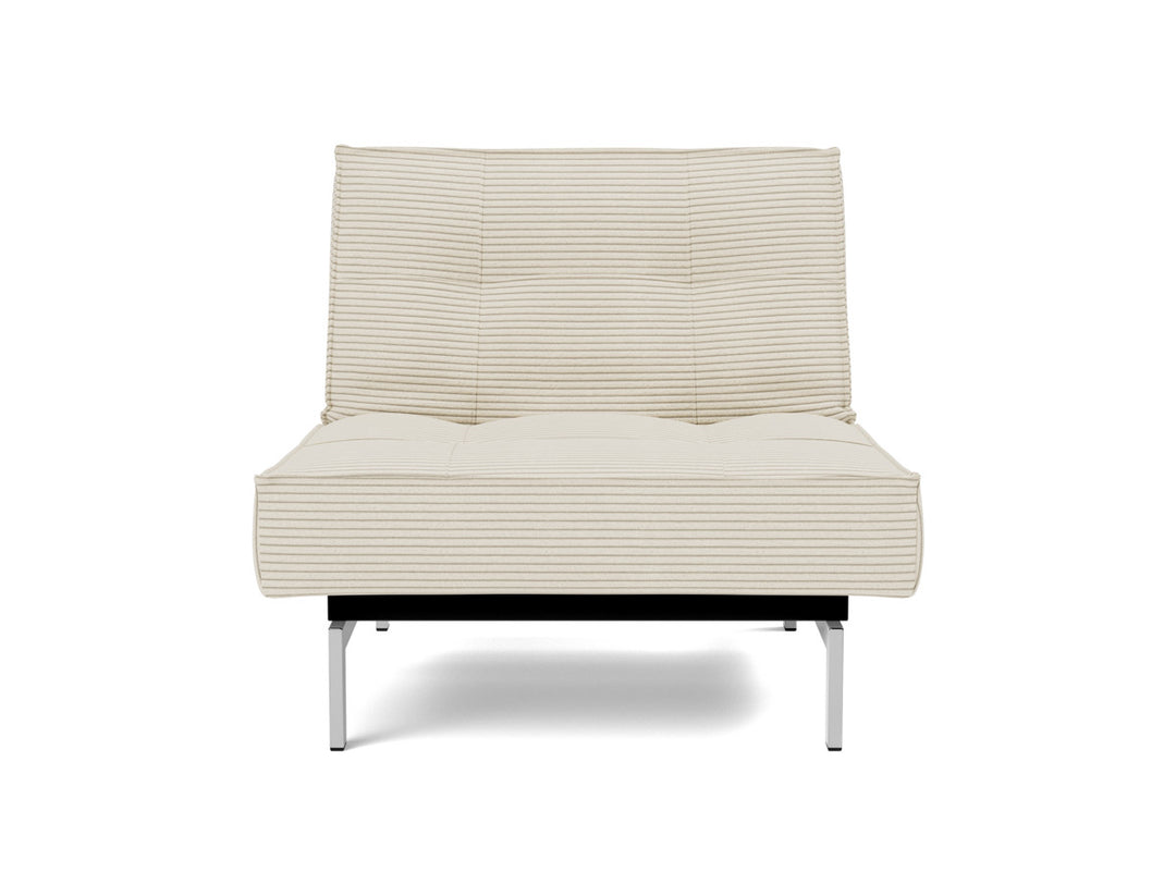 Fotoliu recliner Splitback Chrome 115x90cm, tesatura la alegere #material_594-corduroy-ivory