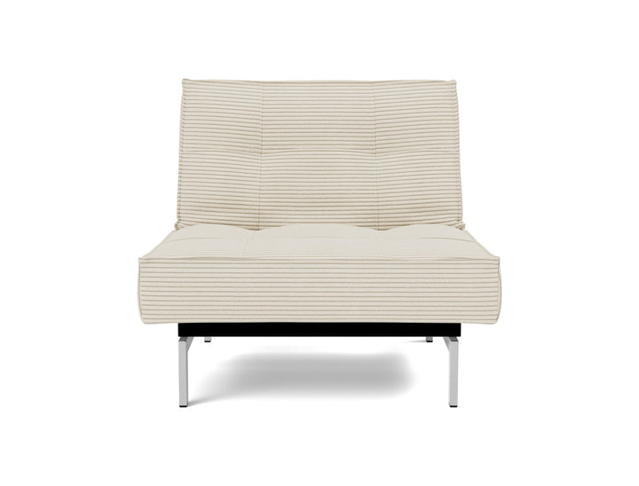 Fotoliu recliner Splitback Chrome 115x90cm, tesatura la alegere #material_594-corduroy-ivory