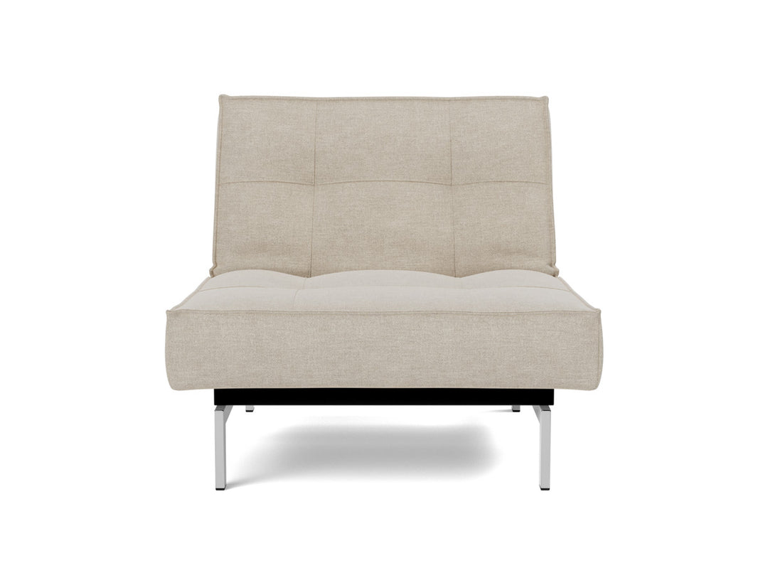 Fotoliu recliner Splitback Chrome 115x90cm, tesatura la alegere #material_586-phobos-latte