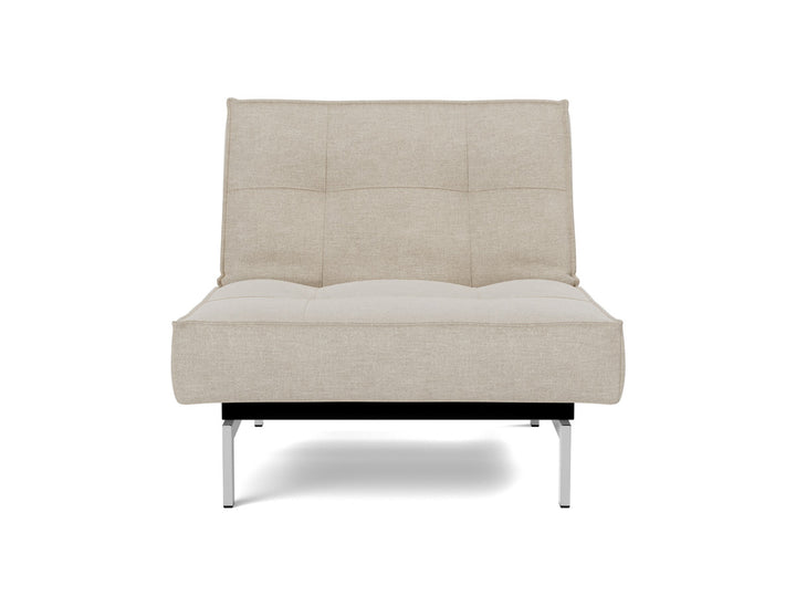 Fotoliu recliner Splitback Chrome 115x90cm, tesatura la alegere #material_586-phobos-latte