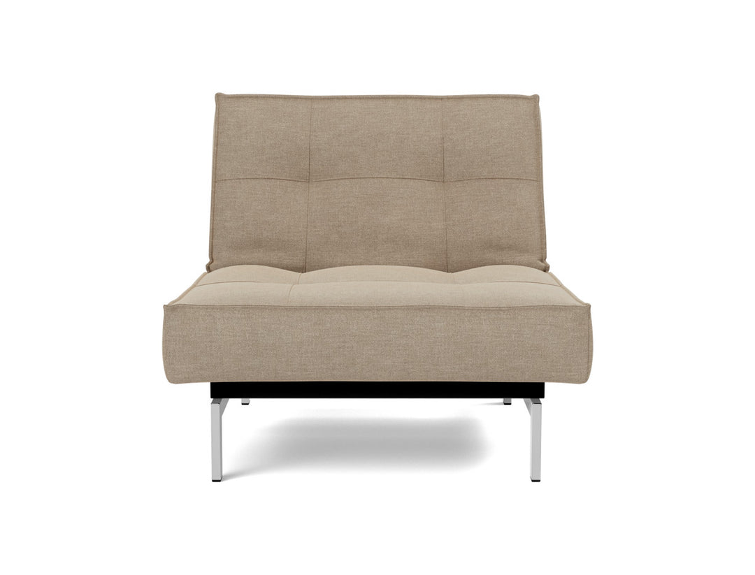Fotoliu recliner Splitback Chrome 115x90cm, tesatura la alegere #material_587-phobos-mocha
