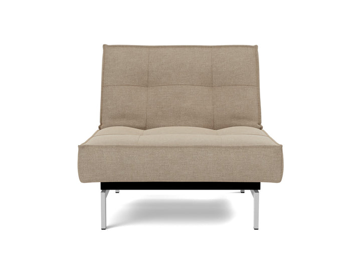 Fotoliu recliner Splitback Chrome 115x90cm, tesatura la alegere #material_587-phobos-mocha