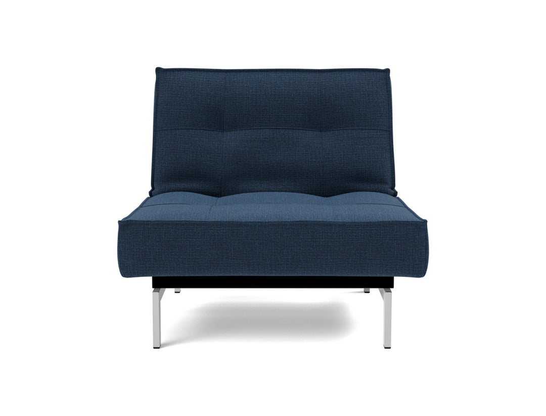Fotoliu recliner Splitback Chrome 115x90cm, tesatura la alegere #material_414-esina-indigo-blue