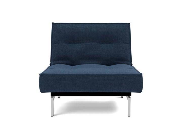 Fotoliu recliner Splitback Chrome 115x90cm, tesatura la alegere #material_414-esina-indigo-blue