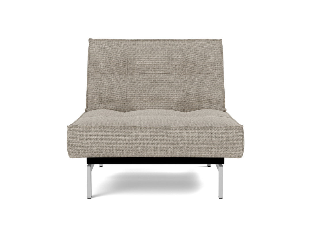 Fotoliu recliner Splitback Chrome 115x90cm, tesatura la alegere #material_579-kenya-gravel