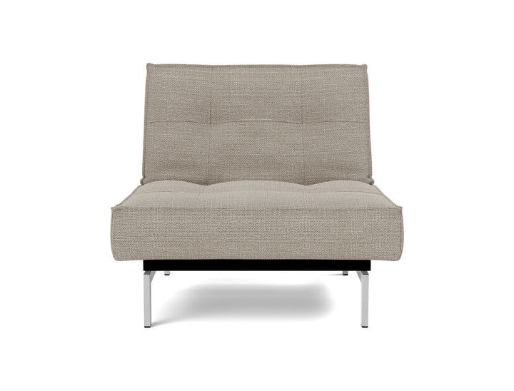 Fotoliu recliner Splitback Chrome 115x90cm, tesatura la alegere #material_579-kenya-gravel