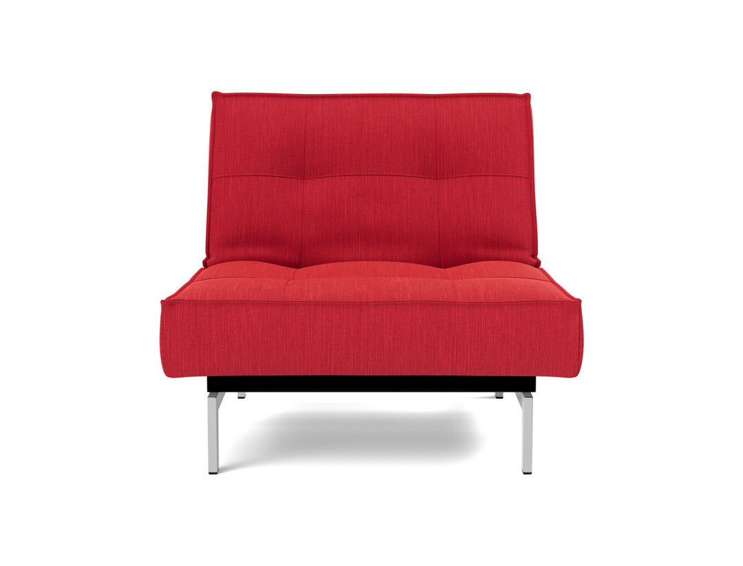 Fotoliu recliner Splitback Chrome 115x90cm, tesatura la alegere #material_511-elegance-red