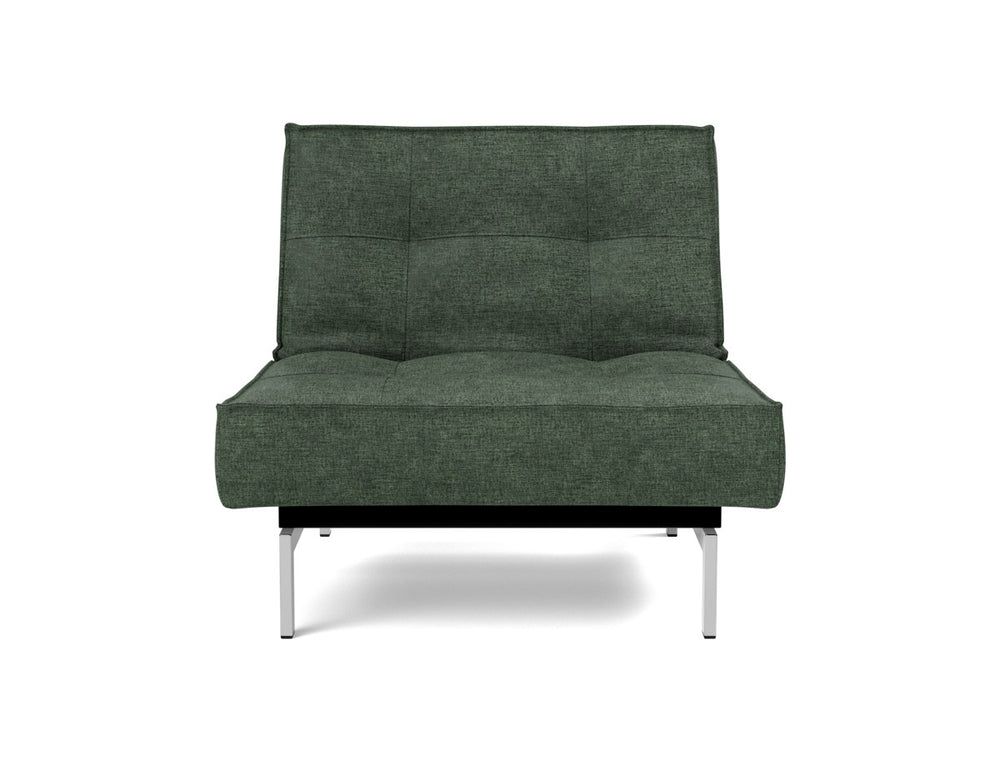 Fotoliu recliner Splitback Chrome 115x90cm, tesatura la alegere #material_281-avella-pine-green
