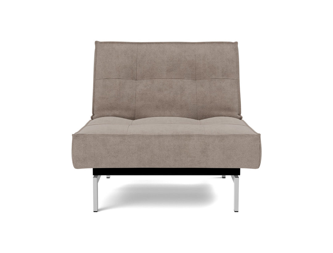 Fotoliu recliner Splitback Chrome 115x90cm, tesatura la alegere #material_318-cordufine-beige