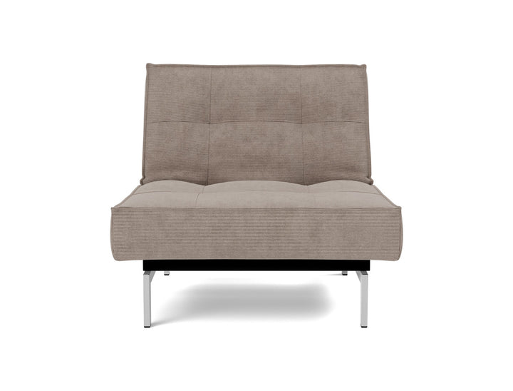 Fotoliu recliner Splitback Chrome 115x90cm, tesatura la alegere #material_318-cordufine-beige