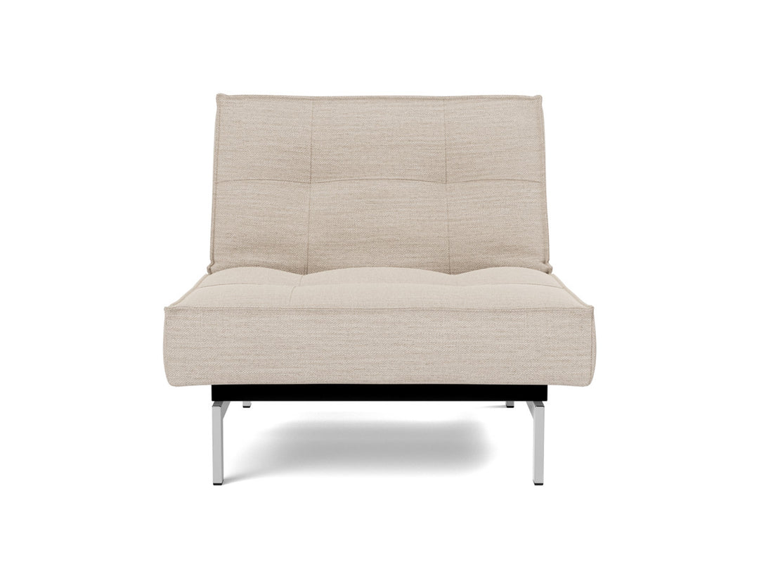 Fotoliu recliner Splitback Chrome 115x90cm, tesatura la alegere #material_612-blida-sand-grey