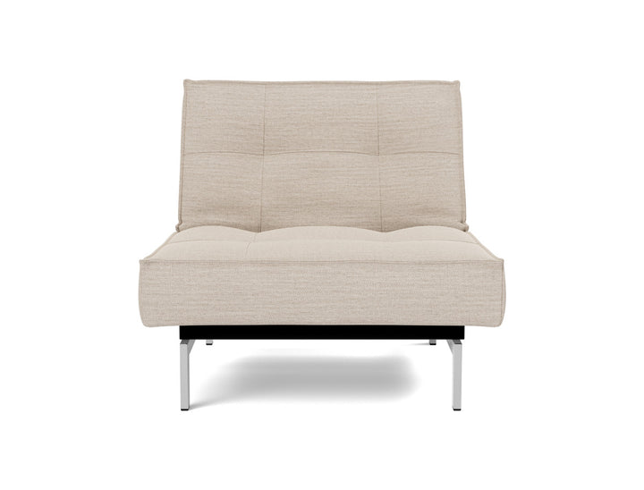 Fotoliu recliner Splitback Chrome 115x90cm, tesatura la alegere #material_612-blida-sand-grey
