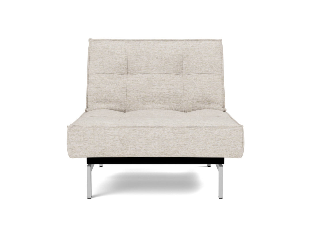 Fotoliu recliner Splitback Chrome 115x90cm, tesatura la alegere #material_470-yuveno-natural