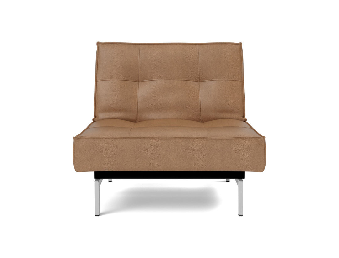 Fotoliu recliner Splitback Chrome 115x90cm, tesatura la alegere #material_551-faunal-brown