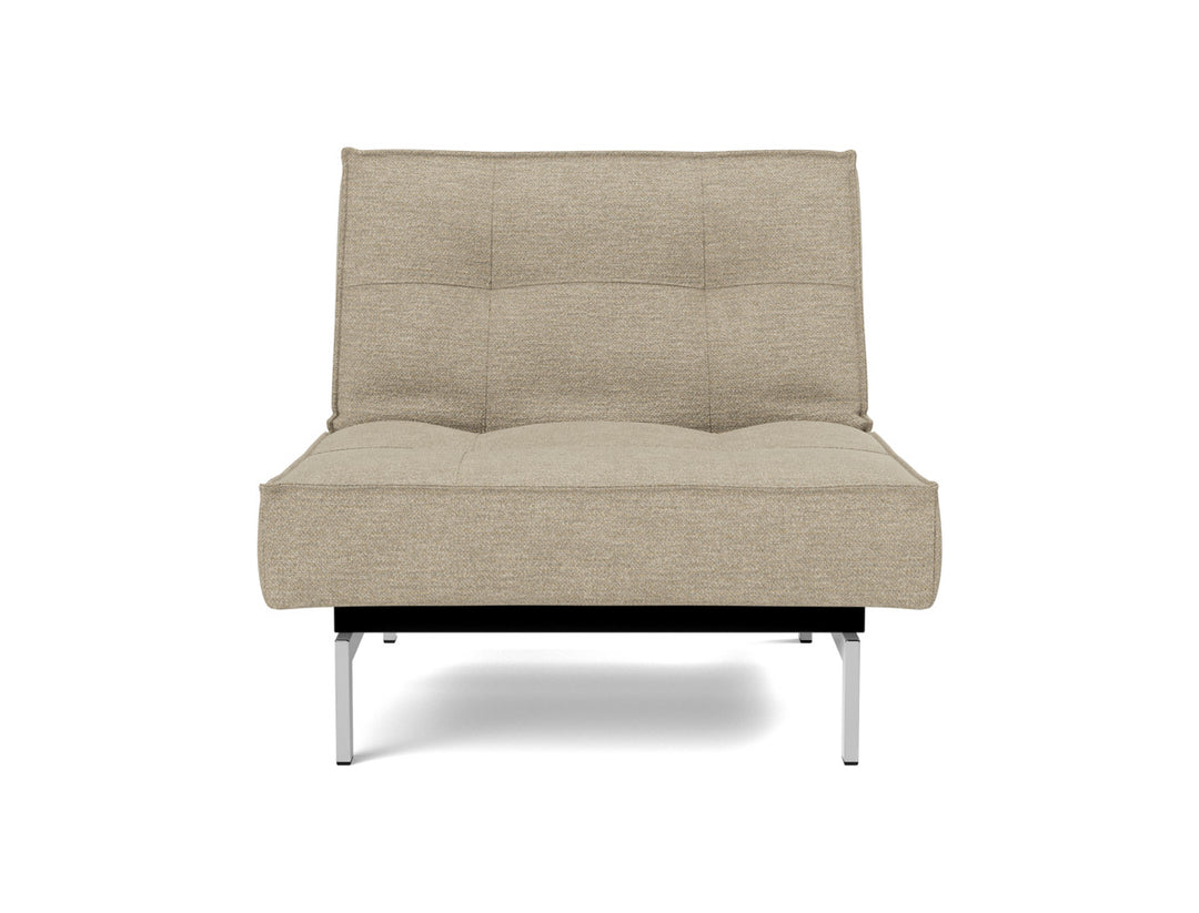 Fotoliu recliner Splitback Chrome 115x90cm, tesatura la alegere #material_356-taura-sand