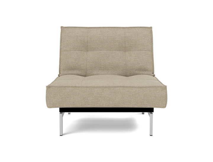 Fotoliu recliner Splitback Chrome 115x90cm, tesatura la alegere #material_356-taura-sand