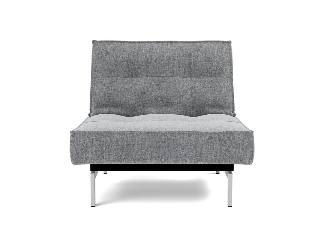 Fotoliu recliner Splitback Chrome 115x90cm, tesatura la alegere #material_565-twist-granite