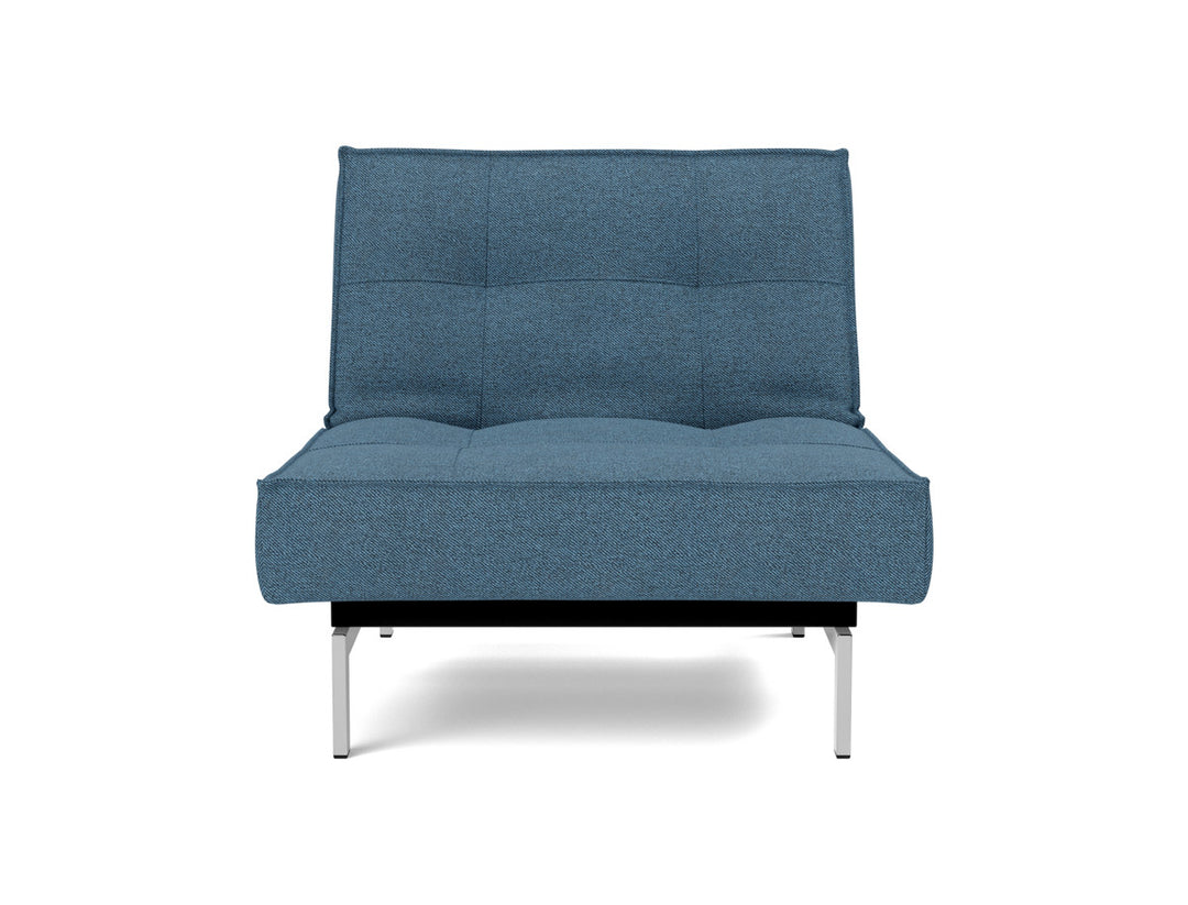 Fotoliu recliner Splitback Chrome 115x90cm, tesatura la alegere #material_302-weda-blue