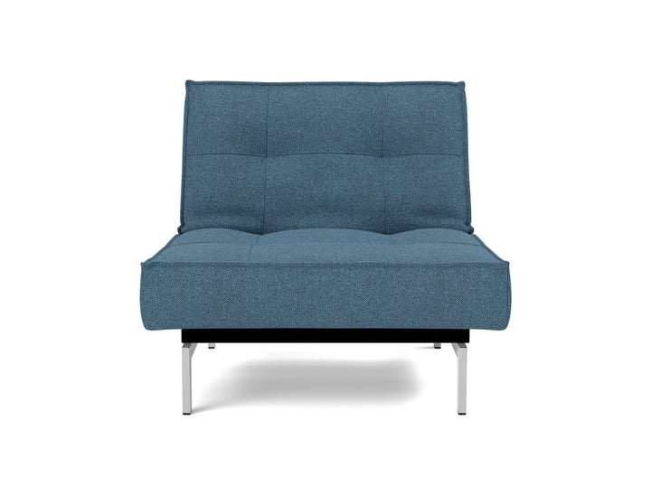 Fotoliu recliner Splitback Chrome 115x90cm, tesatura la alegere #material_302-weda-blue