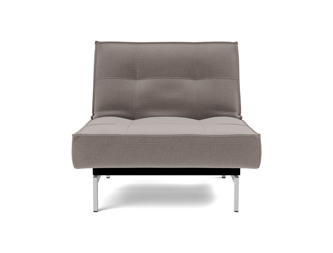 Fotoliu recliner Splitback Chrome 115x90cm, tesatura la alegere #material_418-esina-truffle