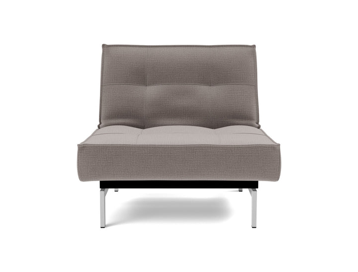 Fotoliu recliner Splitback Chrome 115x90cm, tesatura la alegere #material_418-esina-truffle