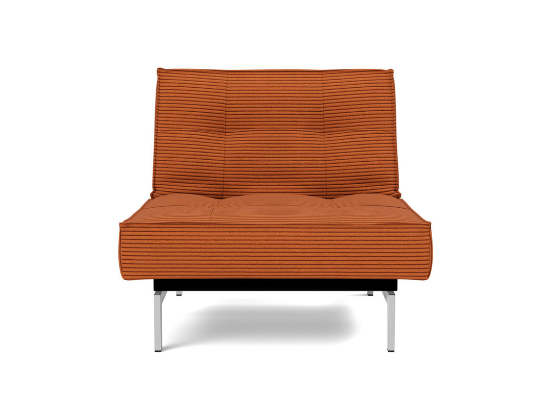 Fotoliu recliner Splitback Chrome 115x90cm, tesatura la alegere #material_595-corduroy-burnt-orange