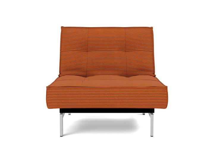 Fotoliu recliner Splitback Chrome 115x90cm, tesatura la alegere #material_595-corduroy-burnt-orange