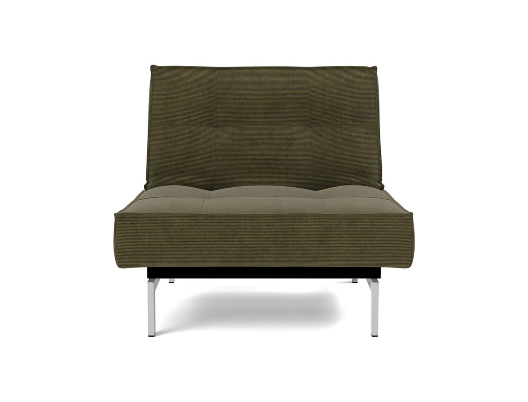 Fotoliu recliner Splitback Chrome 115x90cm, tesatura la alegere #material_316-cordufine-pine-green