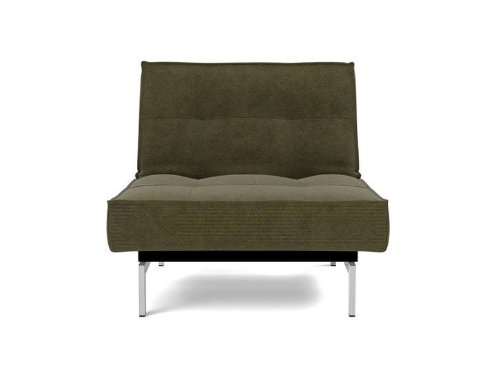 Fotoliu recliner Splitback Chrome 115x90cm, tesatura la alegere #material_316-cordufine-pine-green