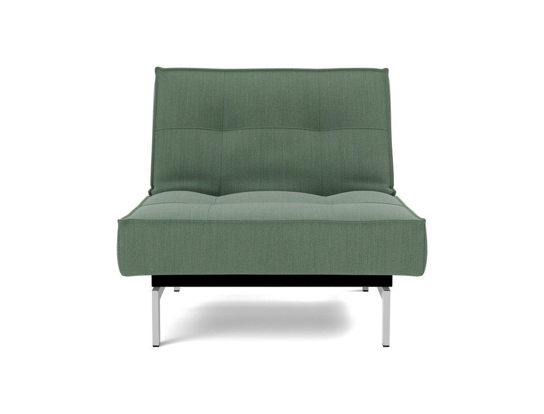 Fotoliu recliner Splitback Chrome 115x90cm, tesatura la alegere #material_518-elegance-green