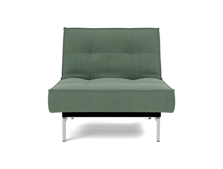 Fotoliu recliner Splitback Chrome 115x90cm, tesatura la alegere #material_518-elegance-green
