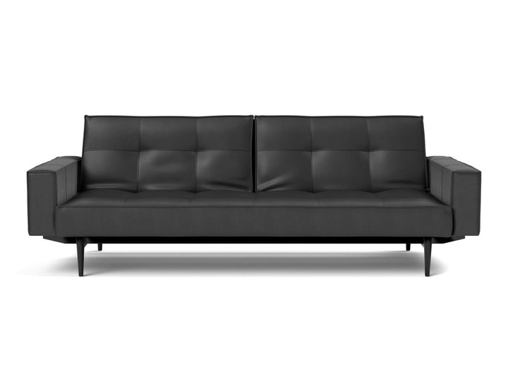 Canapea extensibila cu brate Splitback Styletto / lemn negru, tesatura la alegere #material_550-faunal-black