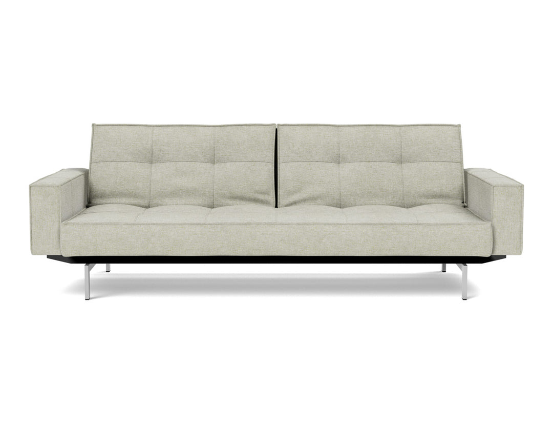 Canapea extensibila cu brate Splitback Chrome, tesatura la alegere #material_280-avella-sand