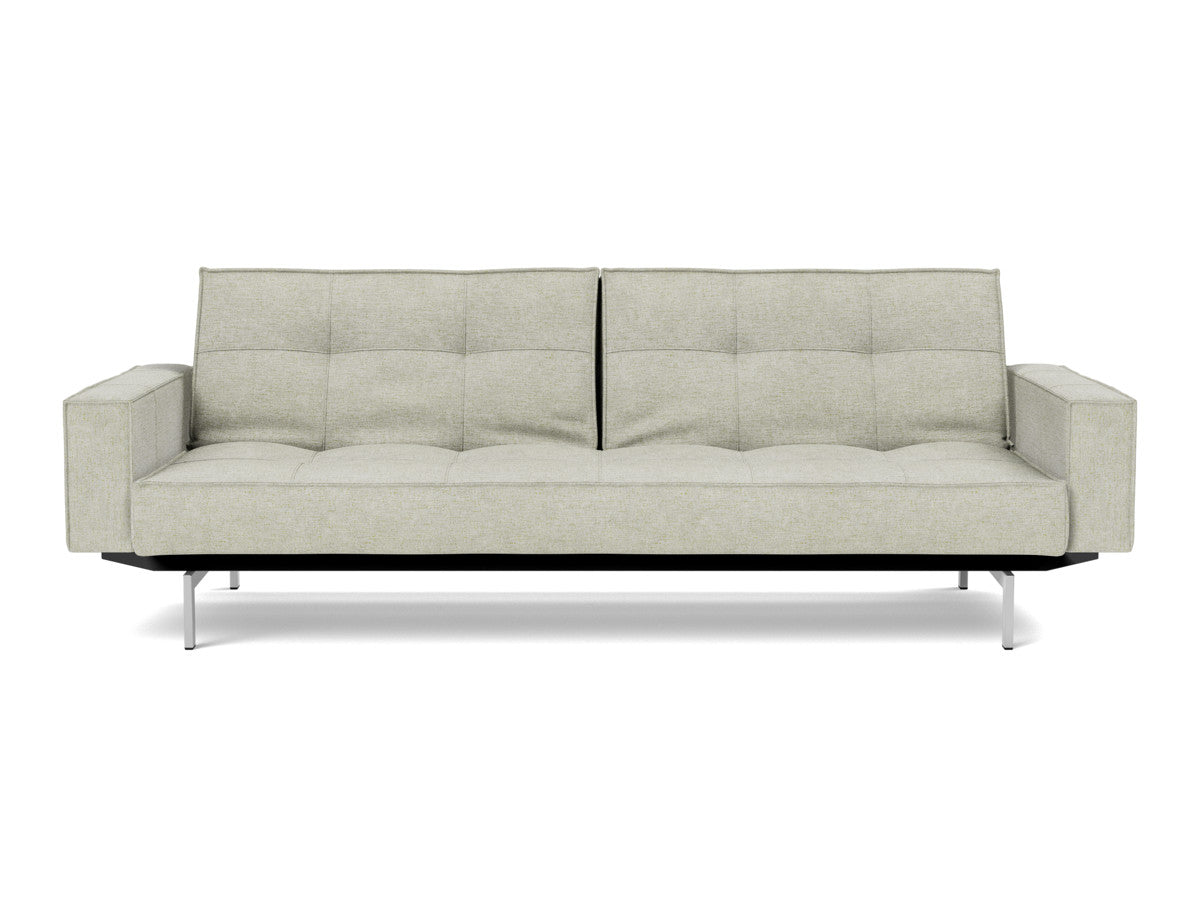 Canapea extensibila cu brate Splitback Chrome, tesatura la alegere