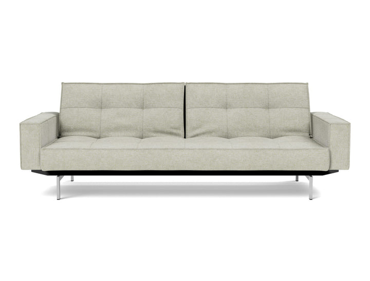 Canapea extensibila cu brate Splitback Chrome, tesatura la alegere #material_280-avella-sand